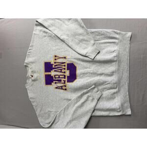 Vintage U Albany Crewneck - University at Albandy Crew XL